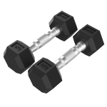 Afbeeldingen van Hex Rubber Dumbbells