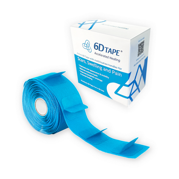 Afbeeldingen van 6D Tape met handgrepen voor litteken-, fascia- en lymfetherapie